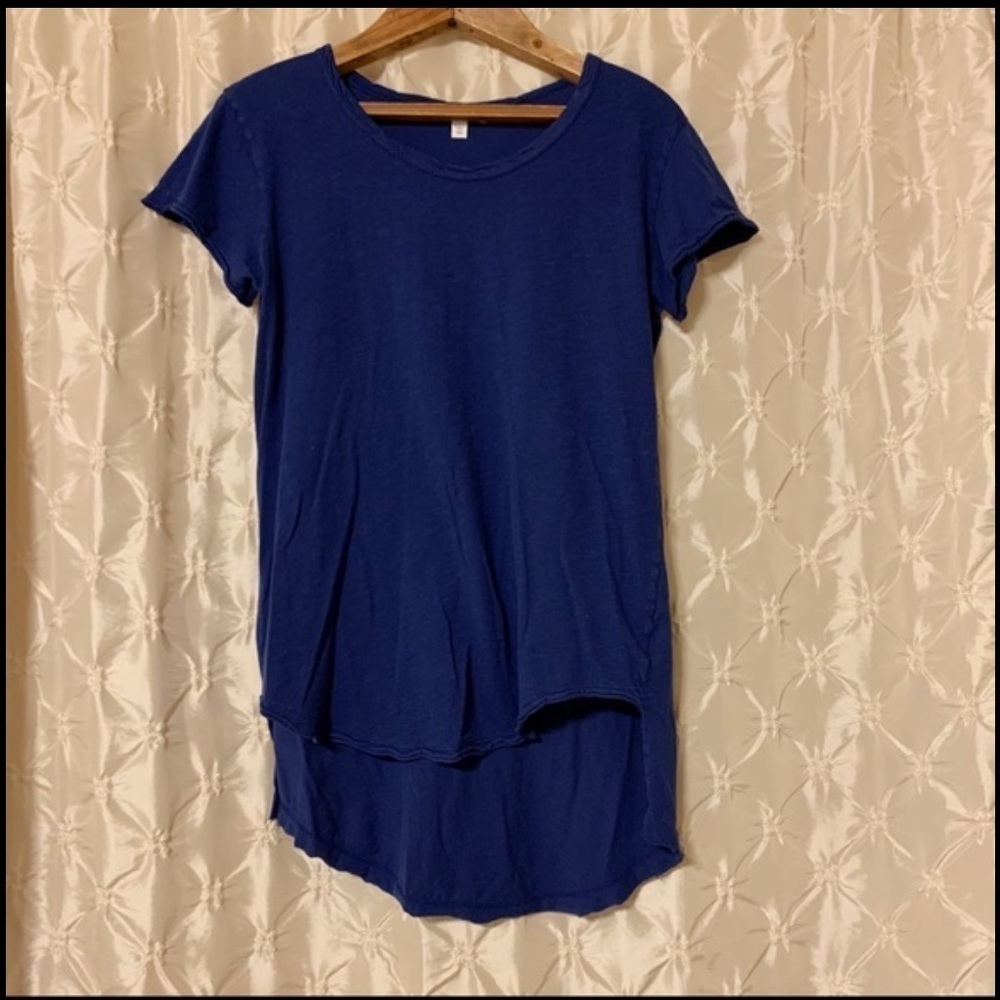 LNA Royal Blue High Low Short Sleeve Tee Shirt - Picture 8 of 8